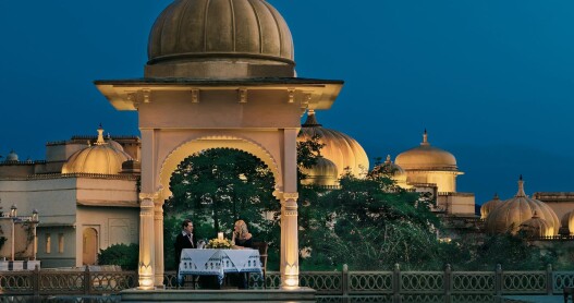 Oberoi Udaivilas arranges secluded dinners in the most scenic parts of its 50-acre grounds.